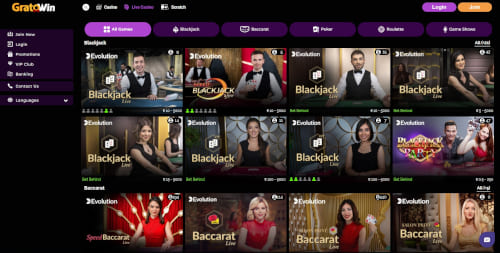 Évaluation du casino GratoWin